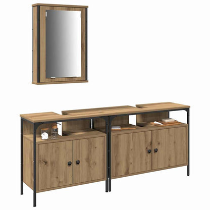 UnitÃƒÂ  da Bagno con lo scaffale 3 pcs Marrone Legno multistrato