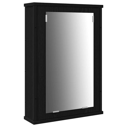 Set di mobili per il bagno 3 pcs Rovere Nero Legno multistrato