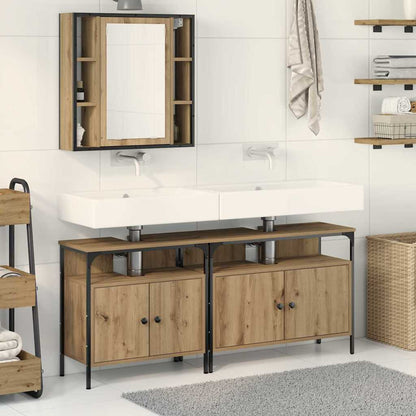 UnitÃƒÂ  da Bagno con lo scaffale 3 pcs Marrone Legno multistrato