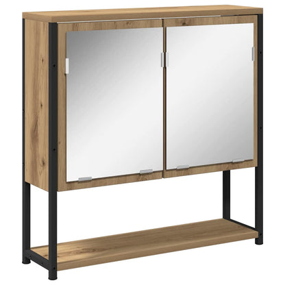 Set di mobili per il bagno con porta 4 pcs rovere artigianale