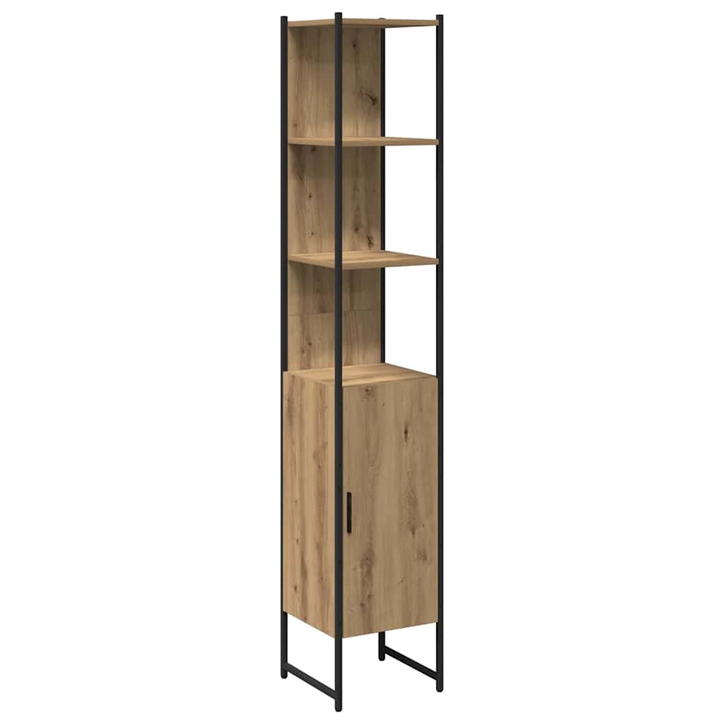 Set di mobili per il bagno con porta 4 pcs rovere artigianale