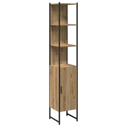 Set di mobili per il bagno con porta 4 pcs rovere artigianale