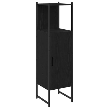 Set di mobili per il bagno 4 pcs Nero Legno multistrato