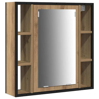 Set di mobili per il bagno con porta 4 pcs rovere artigianale