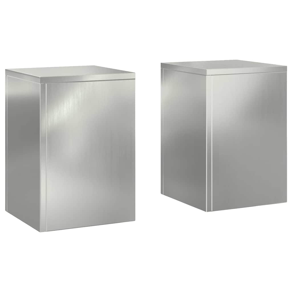 Supporto per piante 2 pcs Argento 24 x 24 x 35 cm