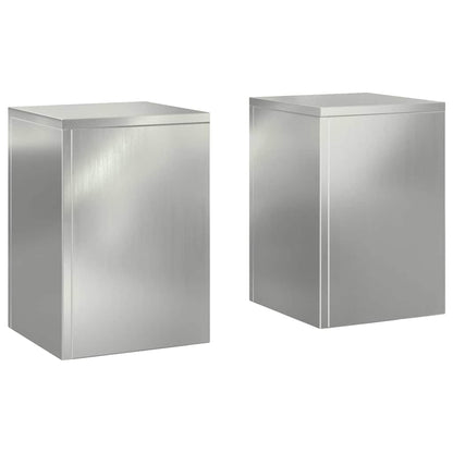 Supporto per piante 2 pcs Argento 24 x 24 x 35 cm
