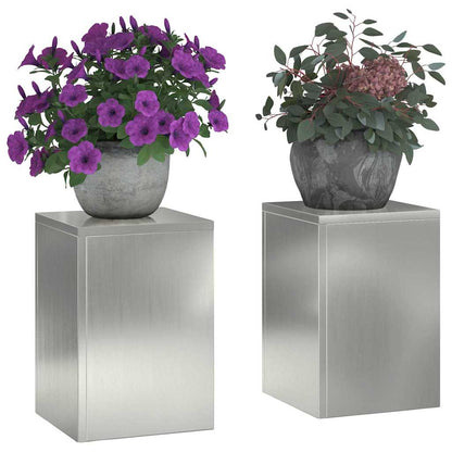 Supporto per piante 2 pcs Argento 24 x 24 x 35 cm