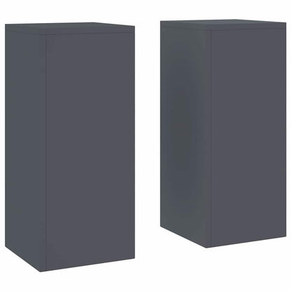 Supporto per piante 2 pcs Antracite 24 x 24 x 55 cm Acciaio