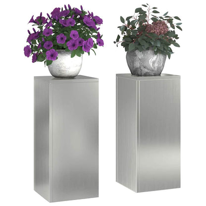 Supporto per piante 2 pcs Argento 24 x 24 x 55 cm