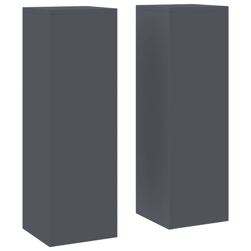 Supporto per piante 2 pcs Antracite 24 x 24 x 75 cm Acciaio