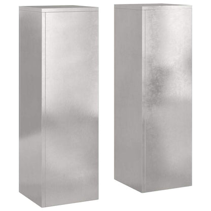 Supporto per piante 2 pcs Argento 24 x 24 x 75 cm