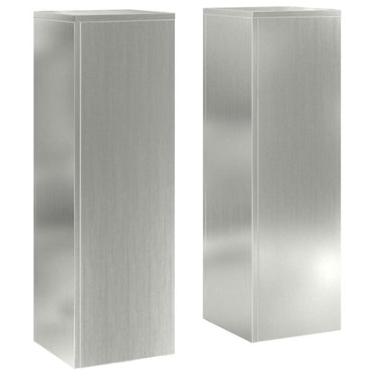 Supporto per piante 2 pcs Argento 24 x 24 x 75 cm