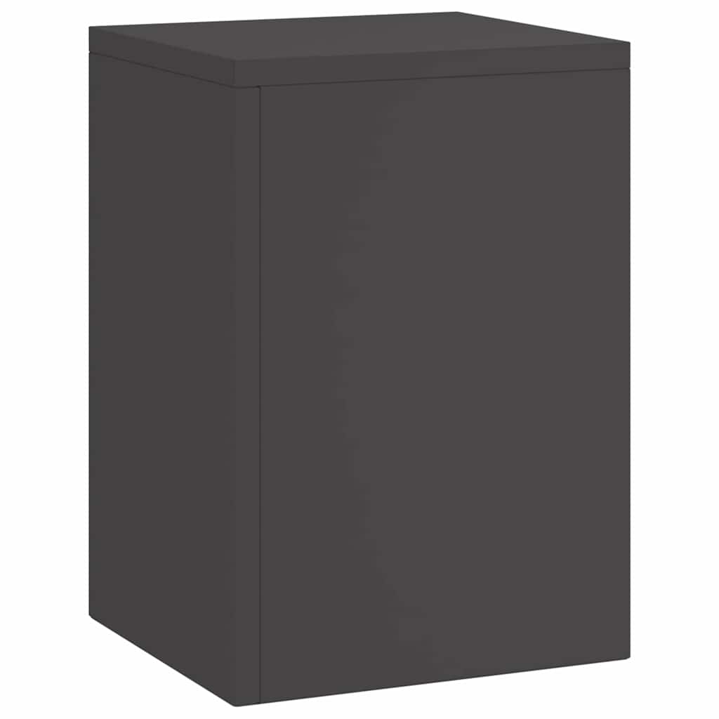 Supporto per piante 3 pcs Nero Acciaio