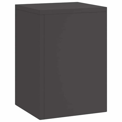 Supporto per piante 3 pcs Nero Acciaio