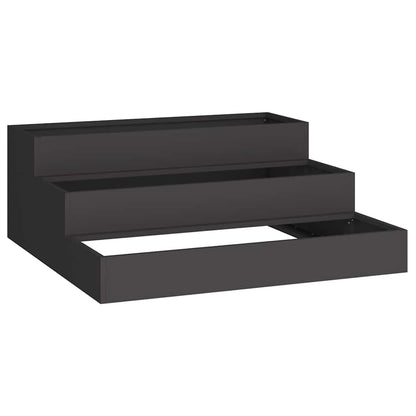 Vaso da giardino Nero 90 x 90 x 35 cm Acciaio laminato a freddo