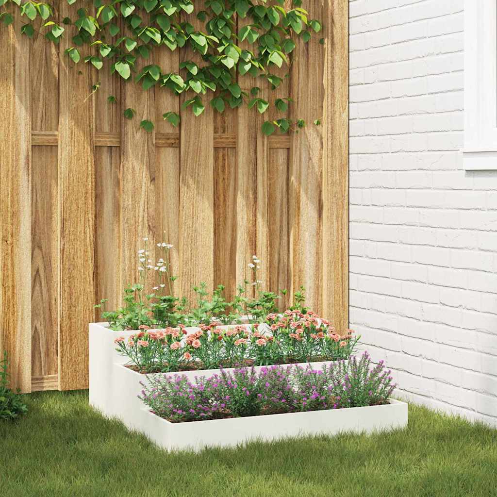 Vaso da giardino Bianco 90 x 90 x 35 cm