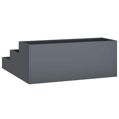Vaso da giardino Antracite 90 x 90 x 35 cm