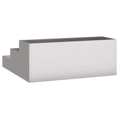 Vaso da giardino Argento 90 x 90 x 35 cm Acciaio inossidabile