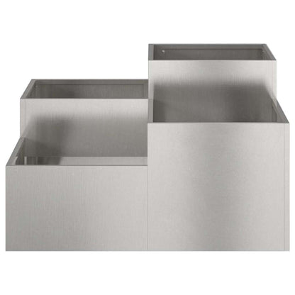Vaso da giardino Argento 100 x 100 x 48 cm Acciaio inossidabile