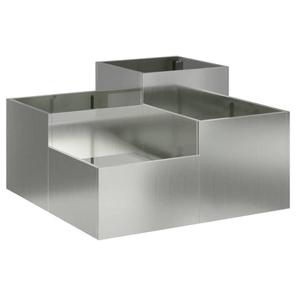 Vaso da giardino Argento 100 x 100 x 48 cm Acciaio zincato