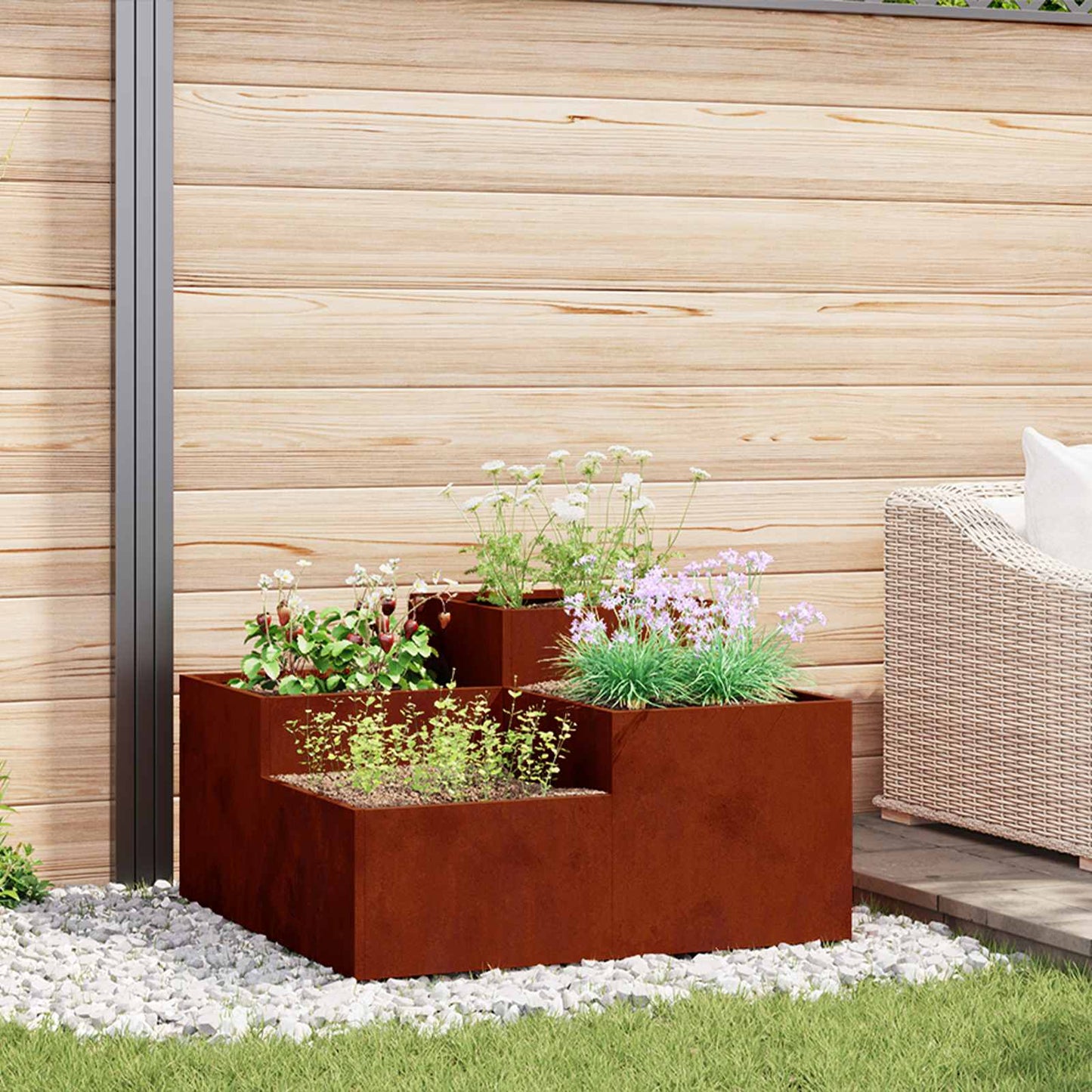 Vaso da giardino Ruggine 100 x 100 x 48 cm