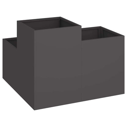Vaso da giardino Nero 100 x 100 x 60 cm Acciaio