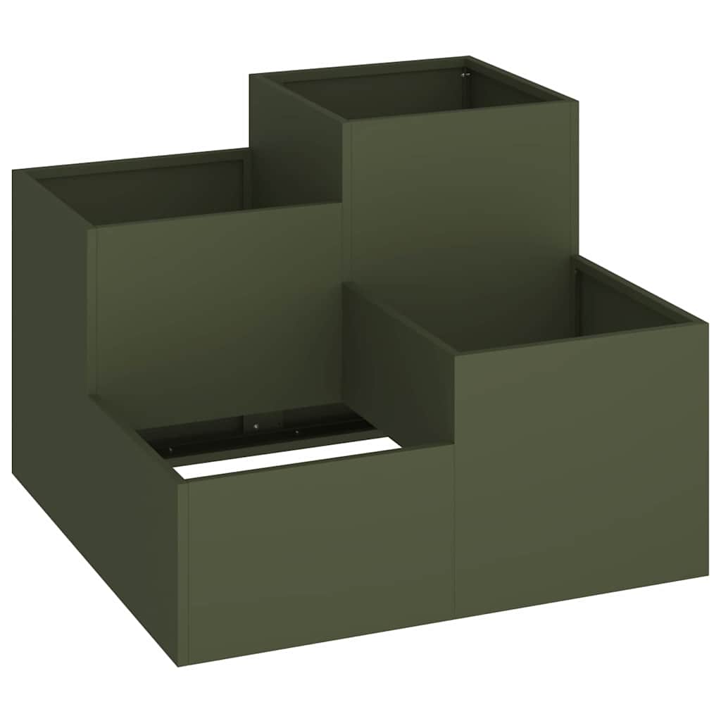 Vaso da giardino Oliver verde 100 x 100 x 60 cm Acciaio