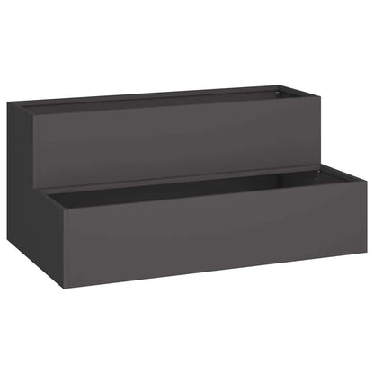 Vaso da giardino Nero 100 x 60 x 45 cm