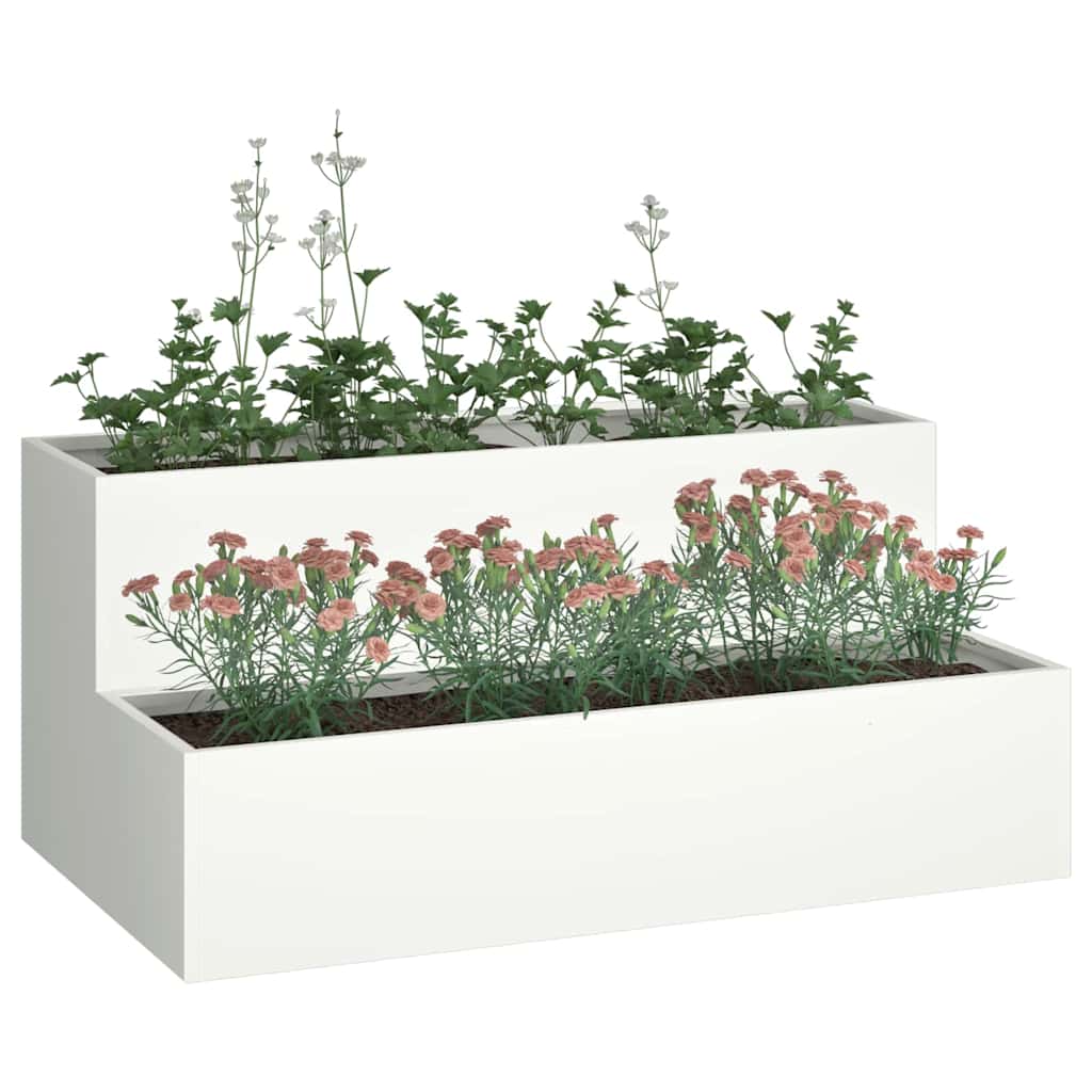 Vaso da giardino Bianco 100 x 60 x 45 cm