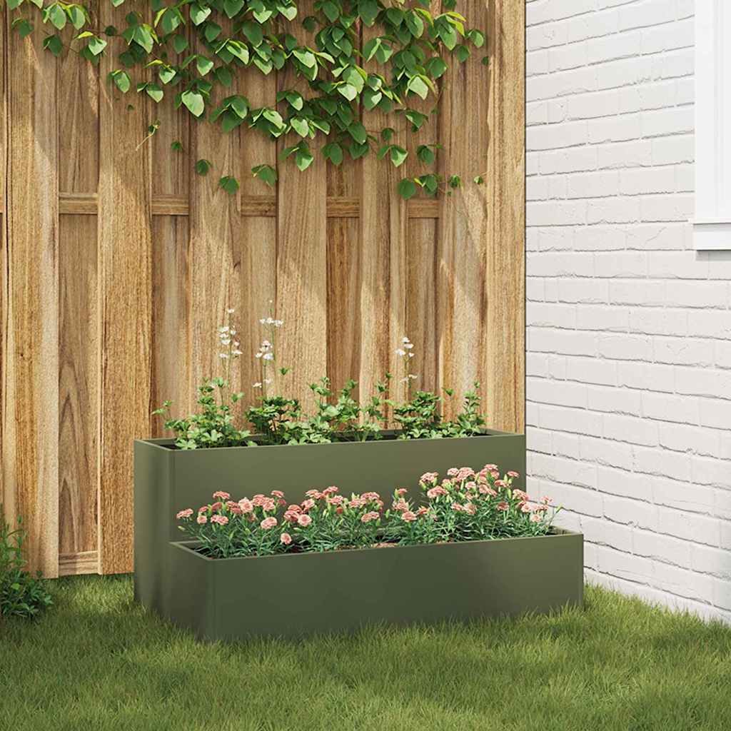 Vaso da giardino Verde oliva 100 x 60 x 45 cm