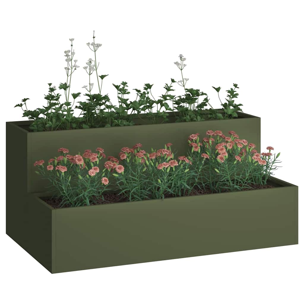 Vaso da giardino Verde oliva 100 x 60 x 45 cm