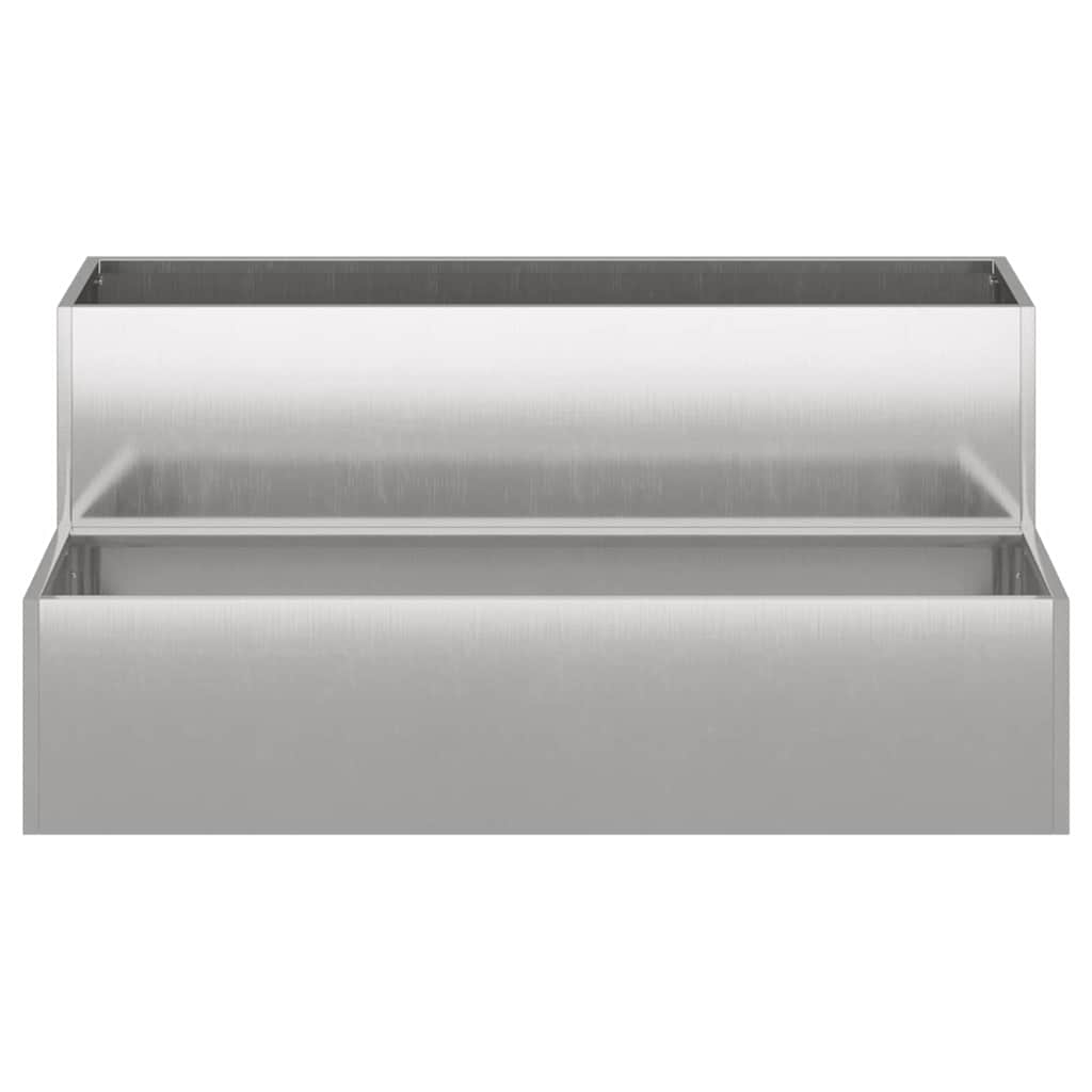 Vaso da giardino Argento 100 x 60 x 45 cm Acciaio inossidabile