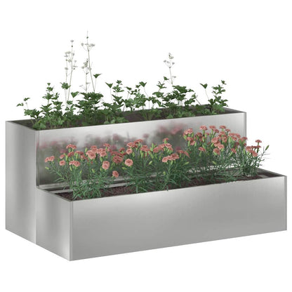 Vaso da giardino Argento 100 x 60 x 45 cm Acciaio zincato
