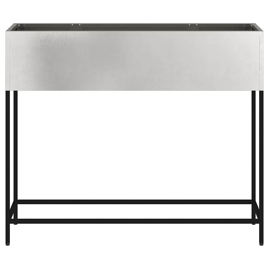 Vaso da Giardino Rialzato Argento 100 x 26 x 82 cm