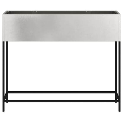 Vaso da Giardino Rialzato Argento 100 x 26 x 82 cm
