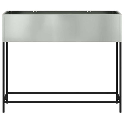 Vaso da Giardino Rialzato Argento 100 x 26 x 82 cm