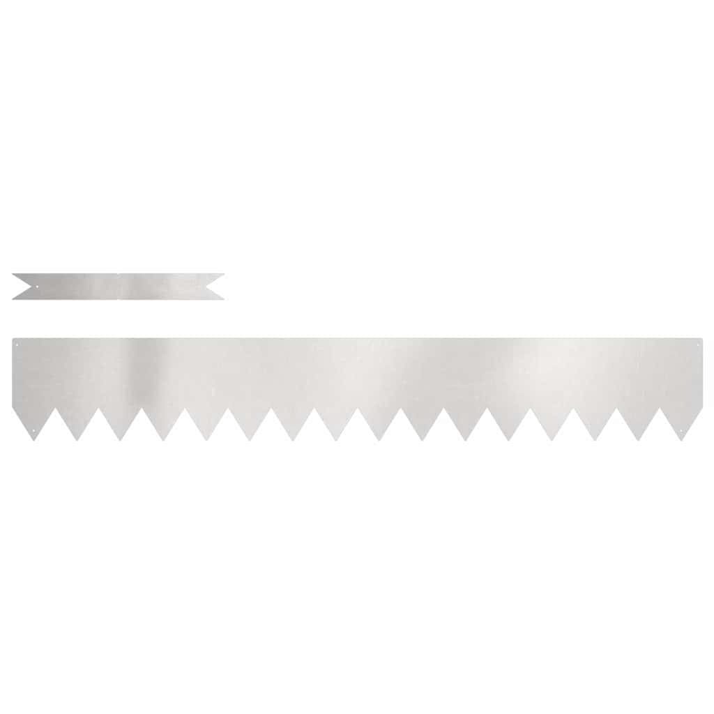 Bordura per Prato 10 pcs Argento 100 x 0.05 x 20 cm