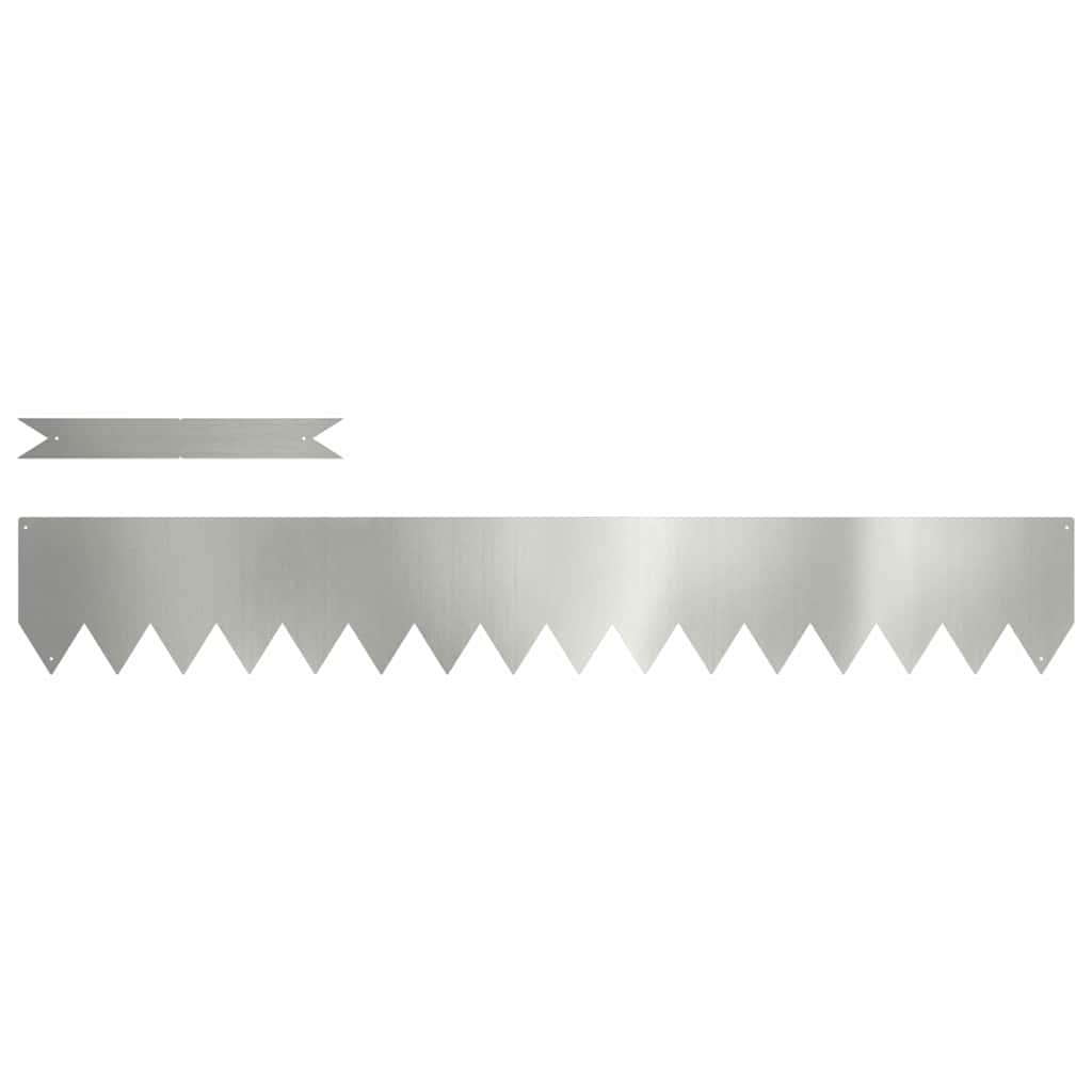 Bordura per Prato 50 pcs Argento 100 x 0.05 x 20 cm