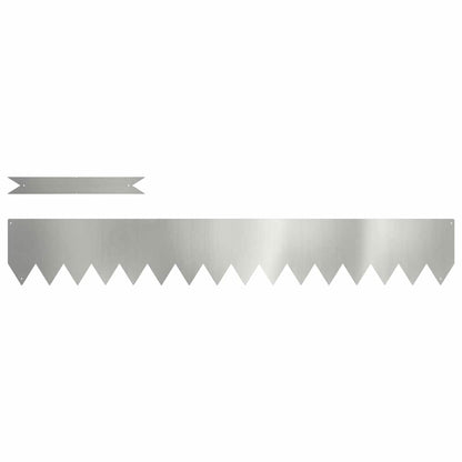 Bordura per Prato 50 pcs Argento 100 x 0.05 x 20 cm