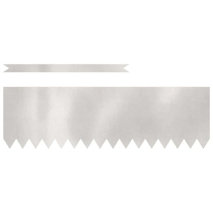 Bordura per Prato 10 pcs Argento 100 x 0.05 x 20 cm