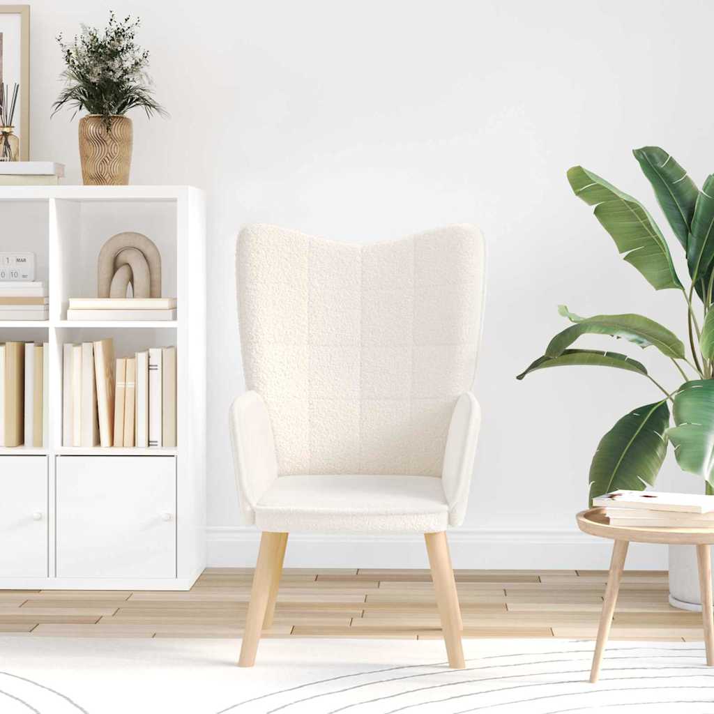 poltrona Crema 62 x 67 x 95,5 cm Tessuto Sherpa