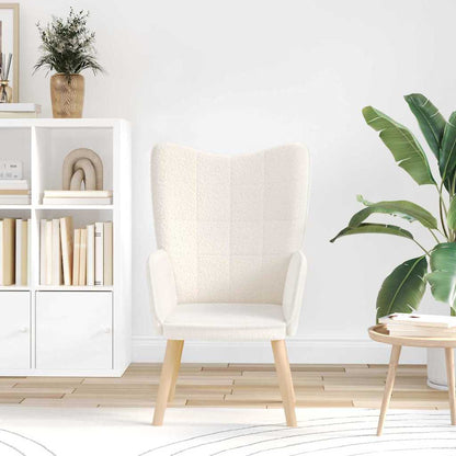 poltrona Crema 62 x 67 x 95,5 cm Tessuto Sherpa
