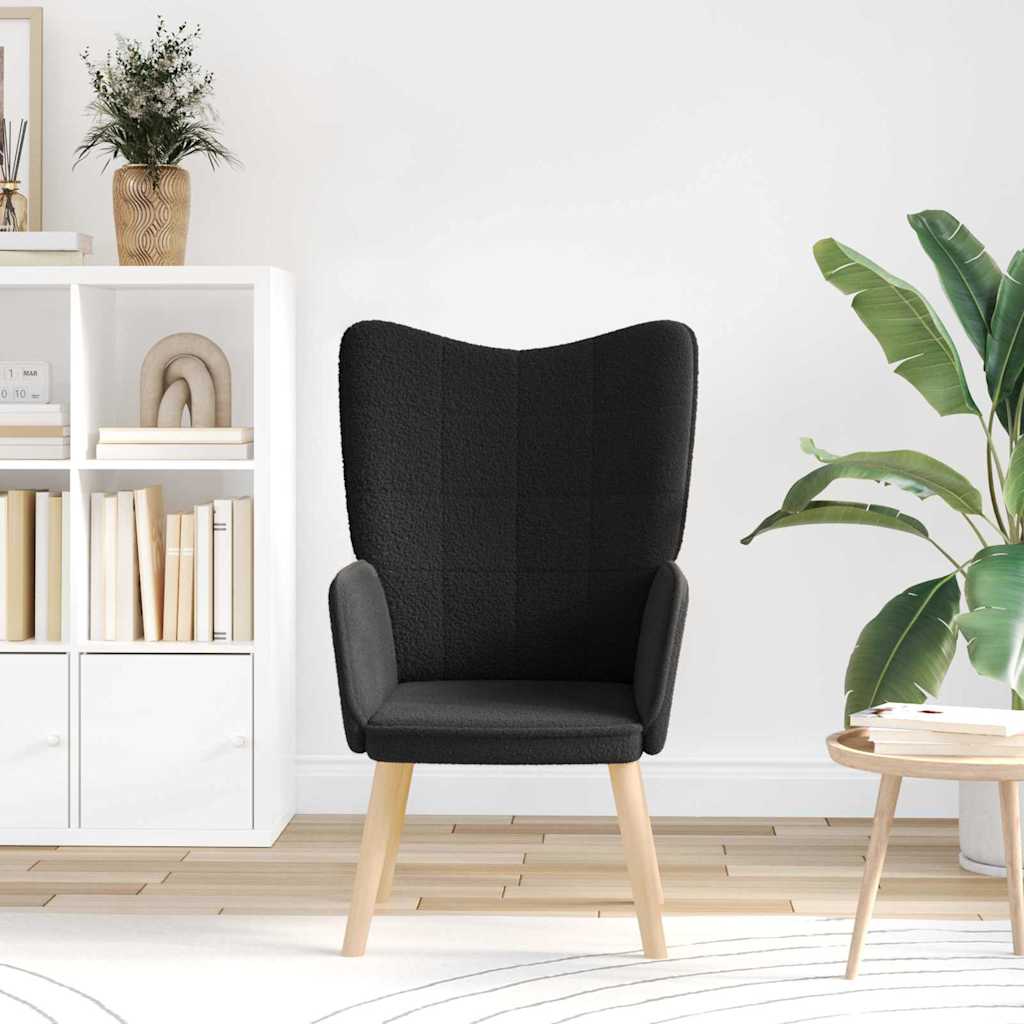 poltrona Nero 62 x 67 x 95,5 cm Tessuto Sherpa