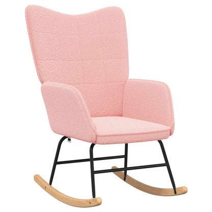 Sedia a dondolo Rosa Tessuto Sherpa