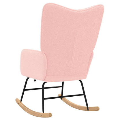 Sedia a dondolo Rosa Tessuto Sherpa