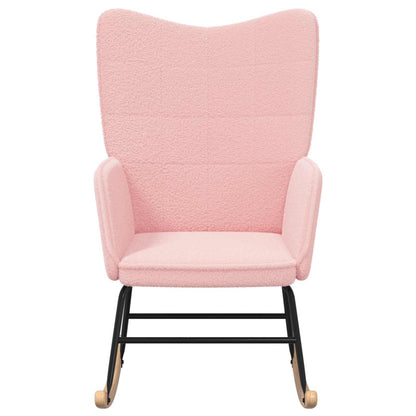 Sedia a dondolo Rosa Tessuto Sherpa