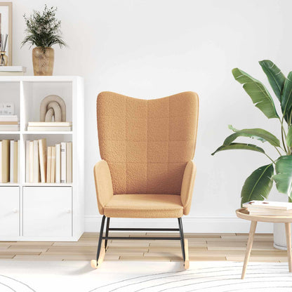 Sedia a dondolo Beige Tessuto Sherpa