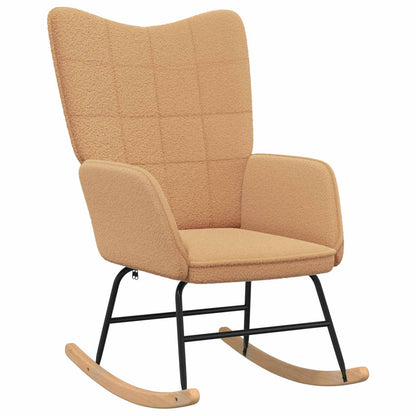 Sedia a dondolo Beige Tessuto Sherpa