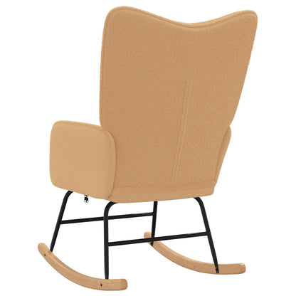 Sedia a dondolo Beige Tessuto Sherpa