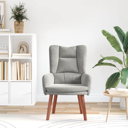 poltrona Grigio chiaro 63 x 67 x 94 cm Velluto